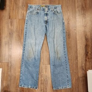 Levi's Silver Tab Slouch Jean Light Wash Thrashed Casual Y2K Baggy size 34x 34